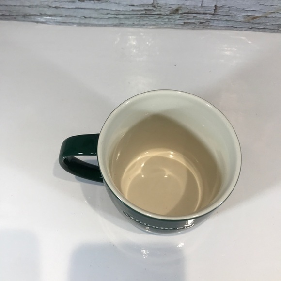 STARBUCKS Mistletoe Holly Leaf Berries Green Christmas 2011 Coffee Mug 16oz - Picture 2 of 4